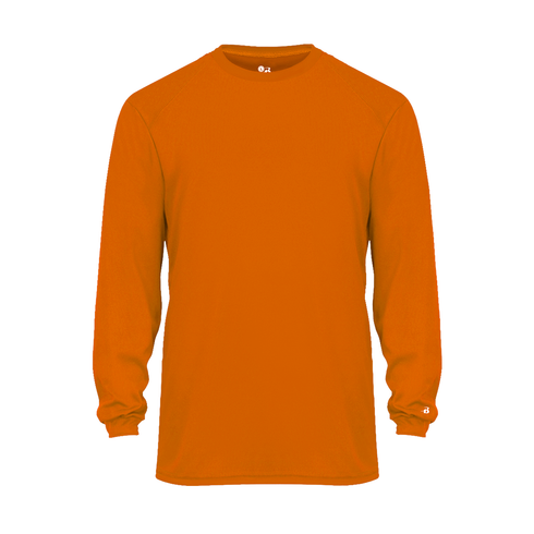 Badger Sport B-Core L/S Tee (410400-002104), Color 'Safety Orange'